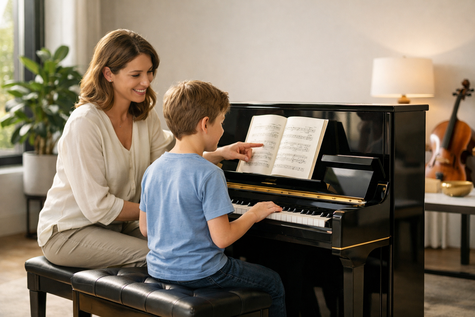Beginner piano lesson